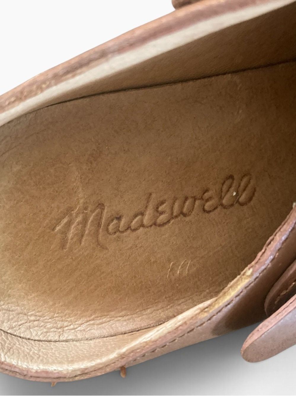 Madewell the Willa convertible-strap mule in leather NWOT English Saddle - Picture 6 of 8